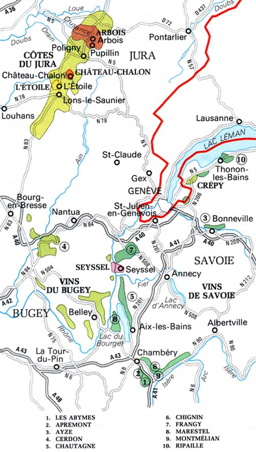 carte jura et savoie